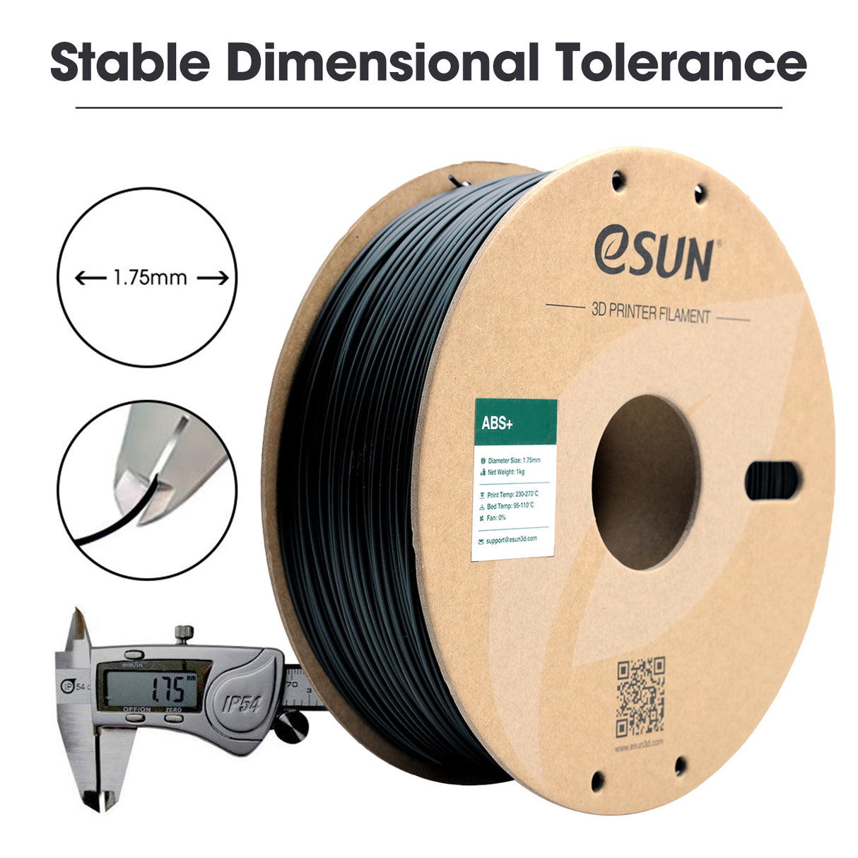 eSUN ABS+ 1.75mm 3D Filament 1KG