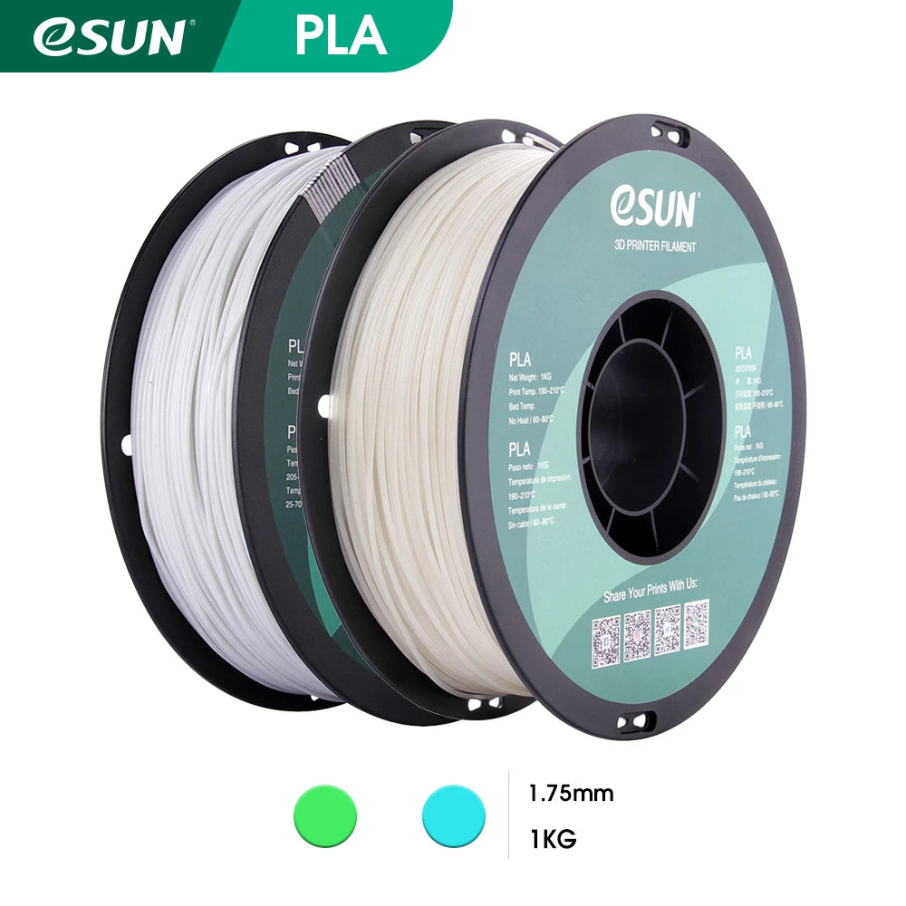 eSUN Luminous PLA 1.75mm 3D Filament 1KG Glow in the Dark