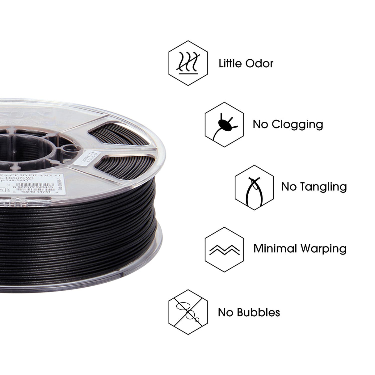 eSUN ePA-CF 1.75mm 3D Filament 1KG