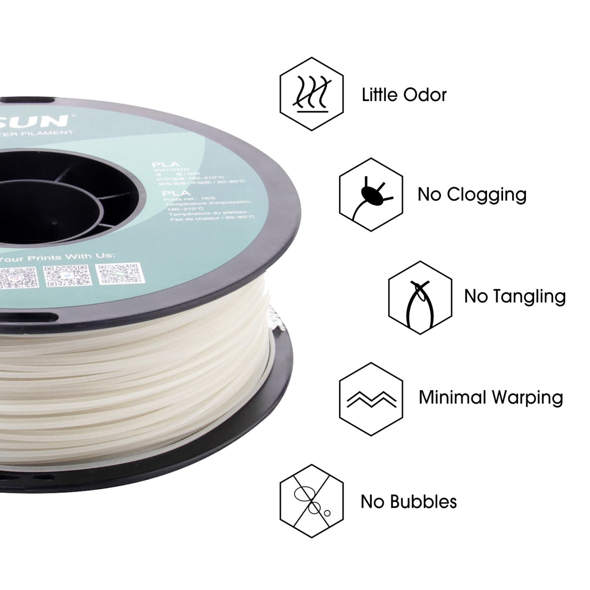 eSUN Luminous PLA 1.75mm 3D Filament 1KG Glow in the Dark