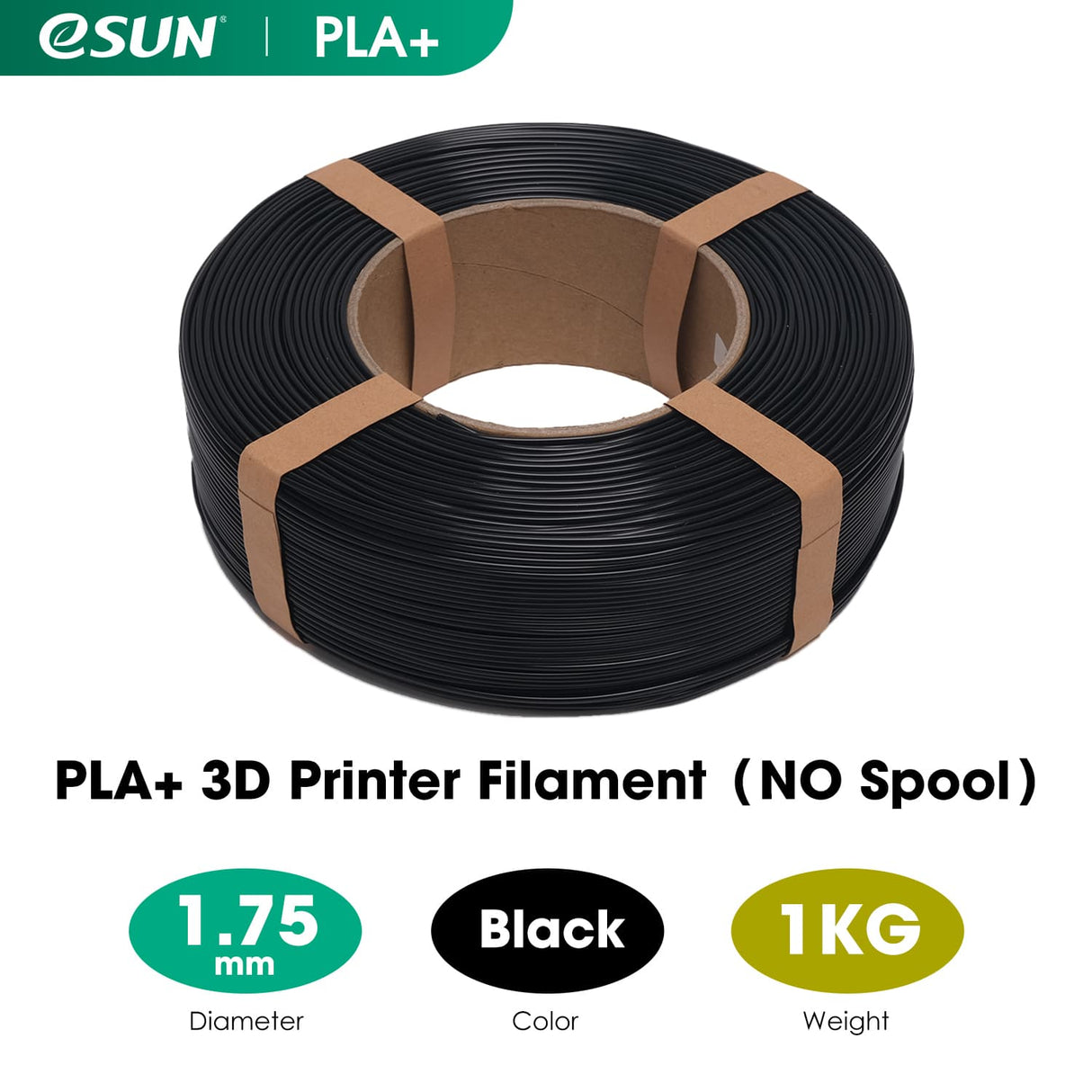eSUN PLA+ 1.75mm Filaments Refill for 3D Printer No Spool 10PCS