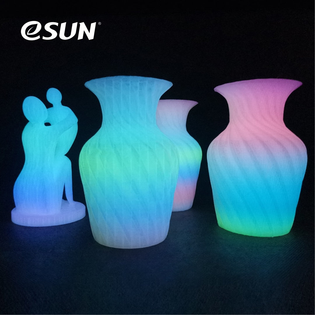 eSUN's New Products: Luminous Rainbow PLA and Starry PLA！
