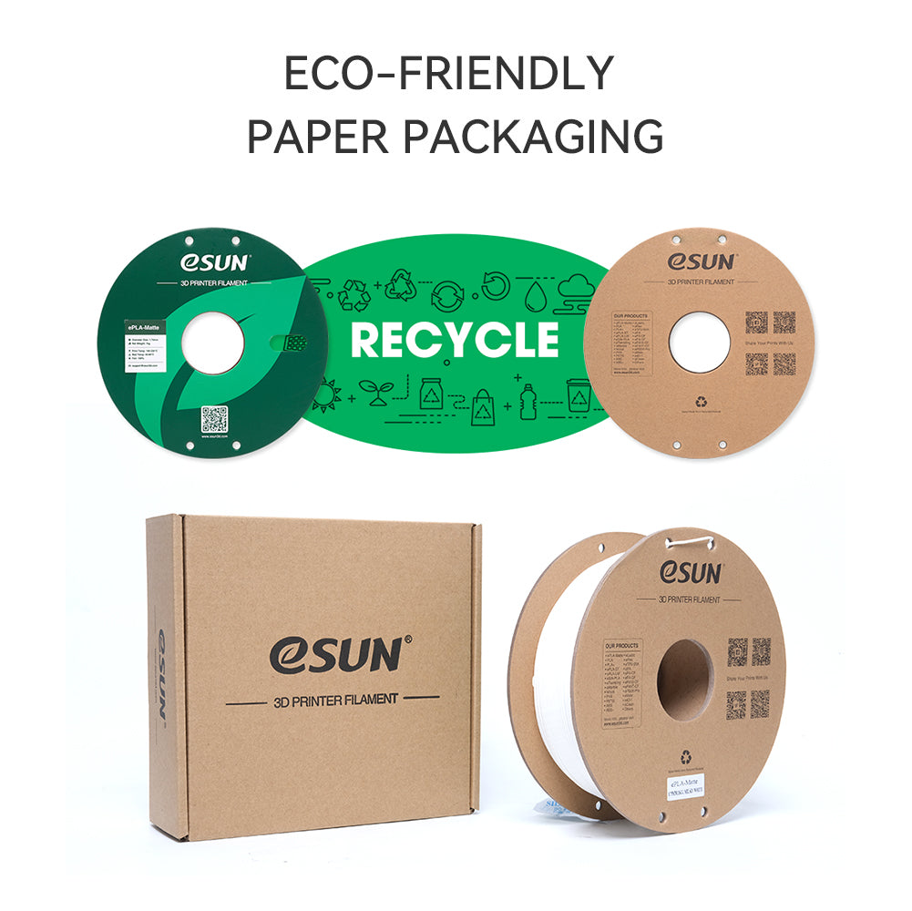 eSUN Upgraded ePLA-Matte 1.75mm 3D Filament 10PCS