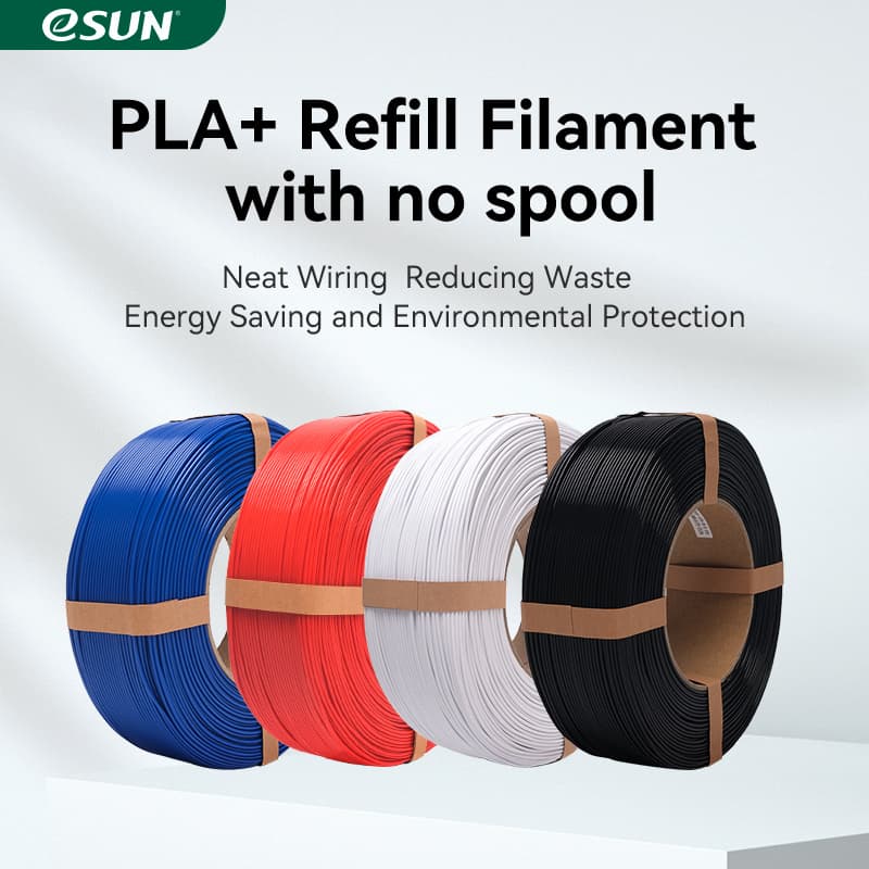 eSUN PLA+ 1.75mm Filaments Refill for 3D Printer No Spool 1KG