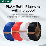 eSUN PLA+ 1.75mm Filaments Refill for 3D Printer No Spool 1KG