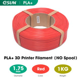 eSUN PLA+ 1.75mm Filaments Refill No Spool& Reusable Spool